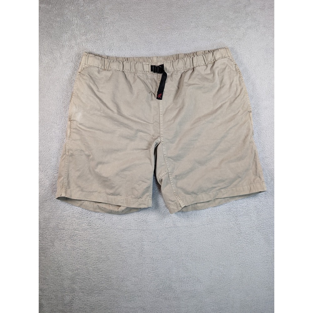 Gramicci G-Shorts Mens XXL Khaki Tan Cotton Twill Climbing Belted Shorts XXL